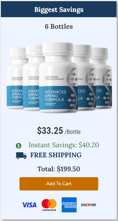 Advanced Amino Formula Pricing