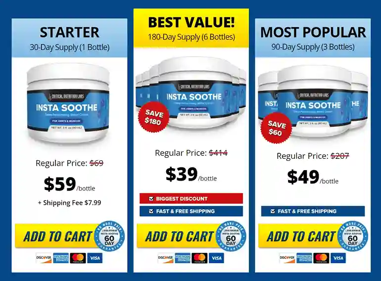 Insta Soothe Pricing