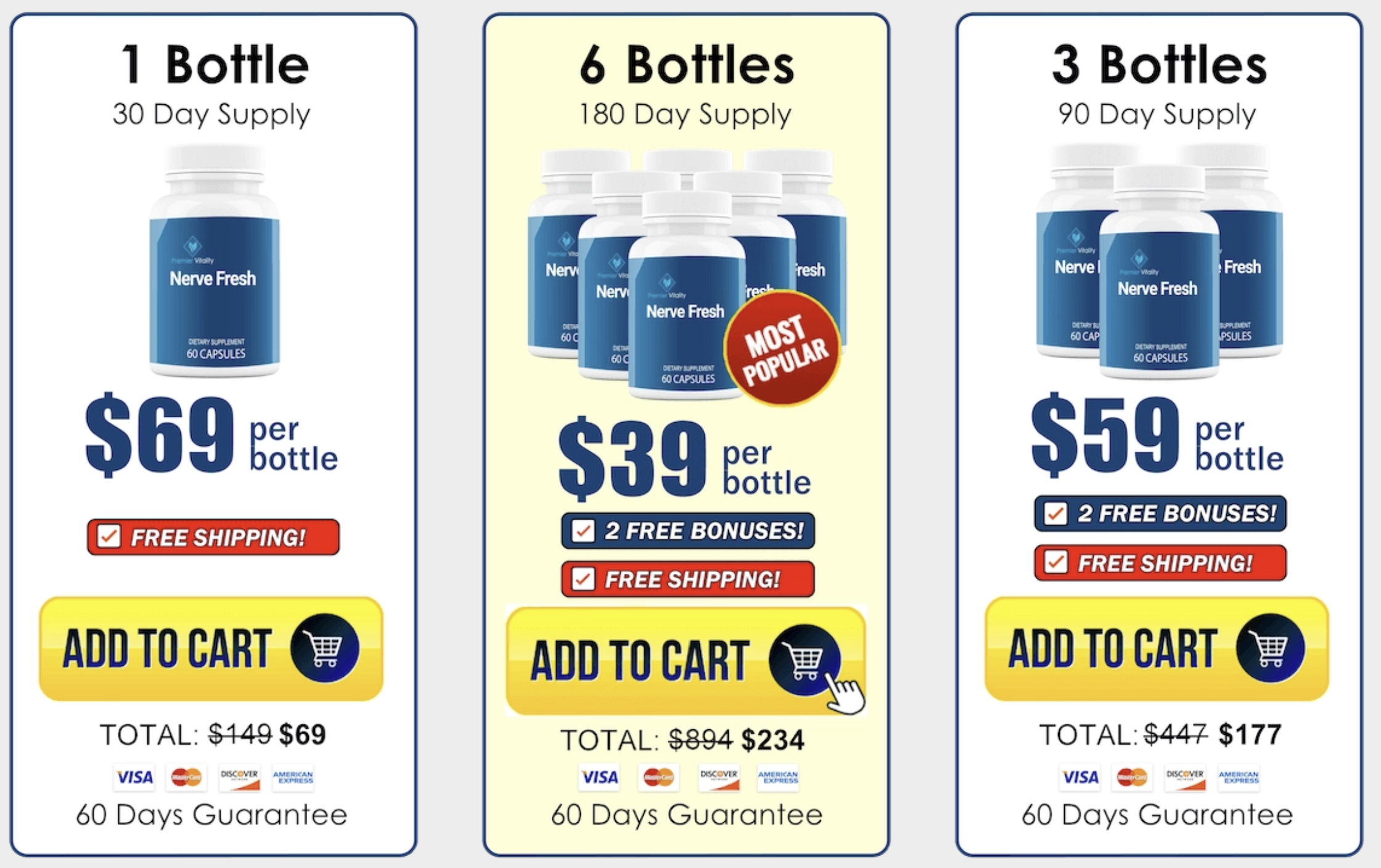 Nerve Fresh Pricing