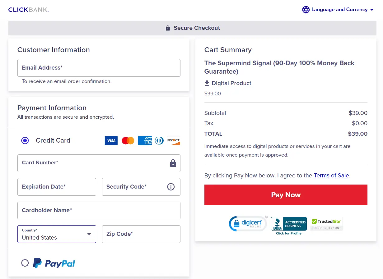 Super Mind Signal Pricing